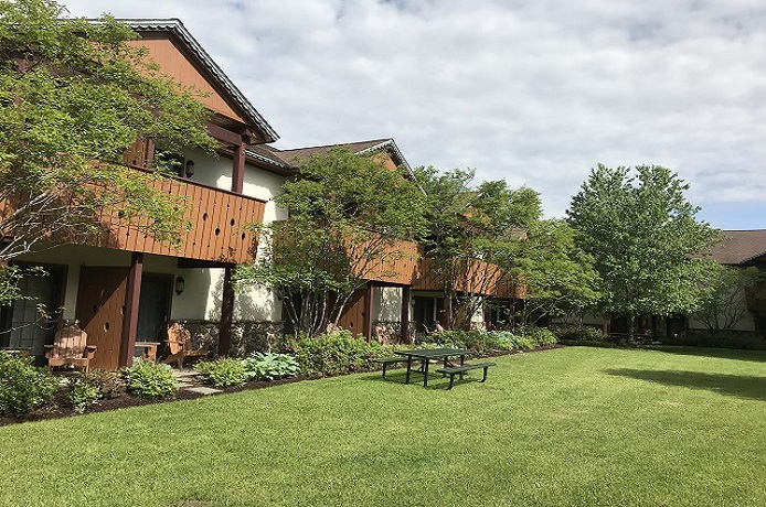 Enjoy time with family and friends in the many outdoor gathering spaces