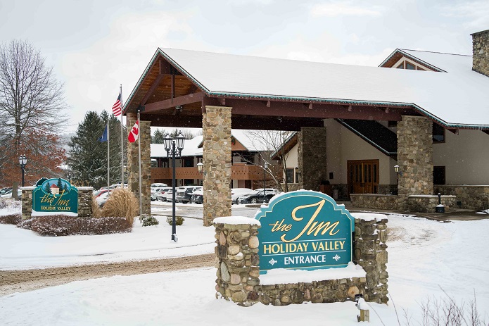 Winter Entrance to Inn at Holiday Valley