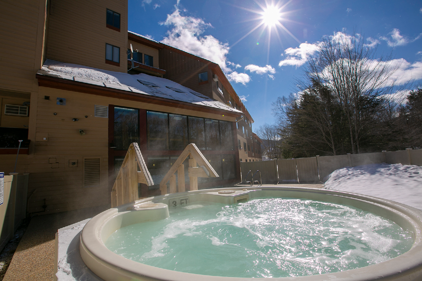 Outdoor hot tub open year round