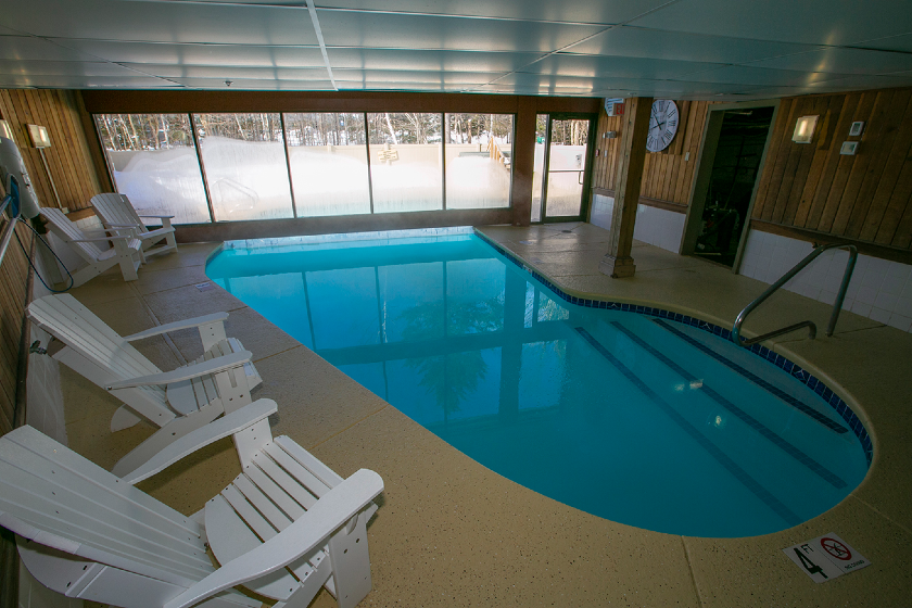 Indoor/outdoor pool open year round