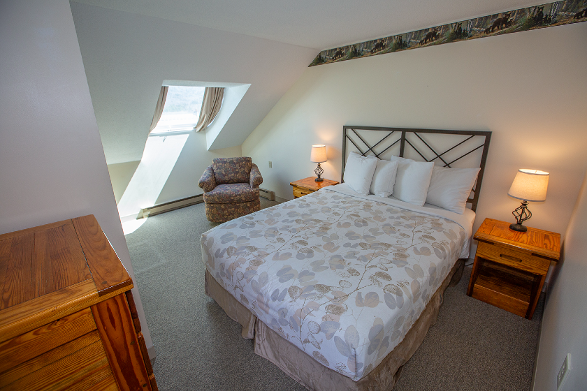 Bedroom in one of our Loft units