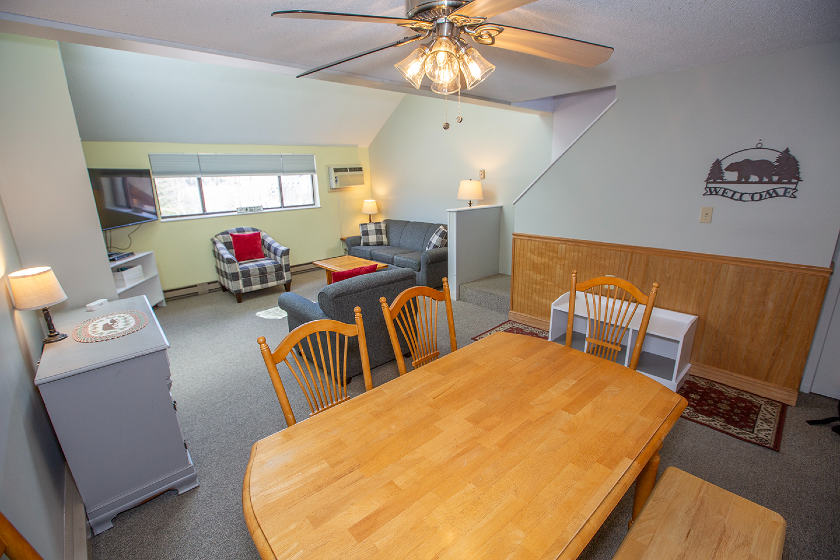Dining area in one of our Loft units