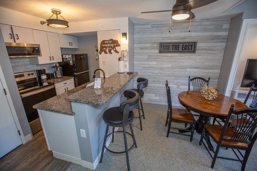 Kitchen/dining area in one of our Den units