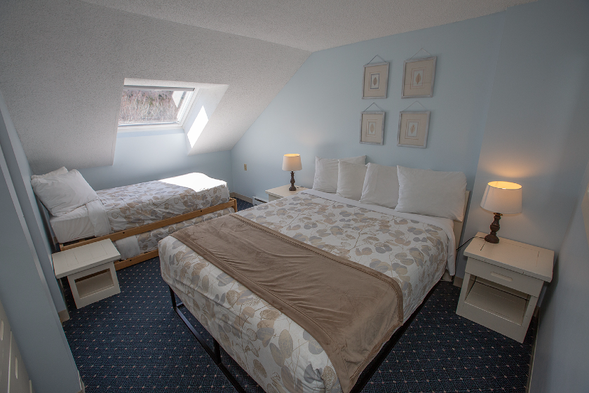 Bedroom in one of our Loft units