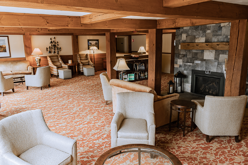 Spend a quiet moment next to our fireplace.