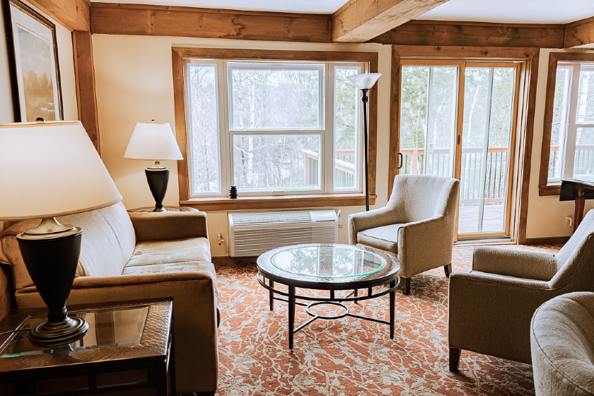 Our cozy lobby provides many seating nooks for conversation and relaxation.